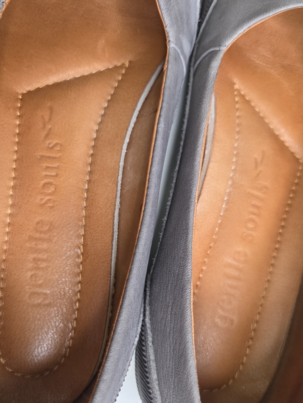 Gentle Souls By Kenneth Cole Belody Flats Gray Suede Leather Size 7 - Picture 10 of 10